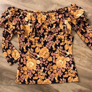 Floral off the shoulder top